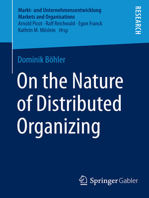 cover image of On the Nature of Distributed Organizing